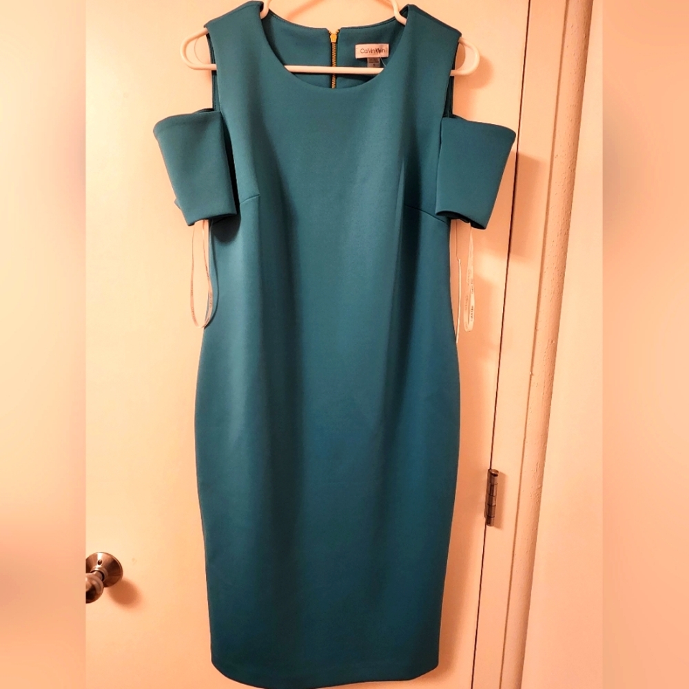 NWT Calvin Klein Turquoise‎ Scuba Dress